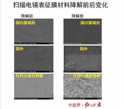 扫描电镜下的膜材料降解对比，樱桃视频大全免费樱桃污视频在线观看包膜完胜，更环保，更绿色